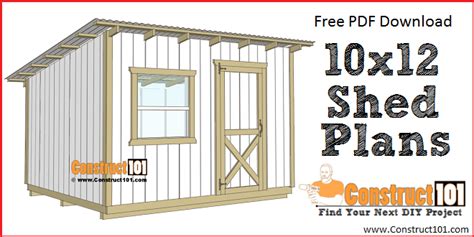 10 X 12 Lean To Shed Plans - Wibe Blog