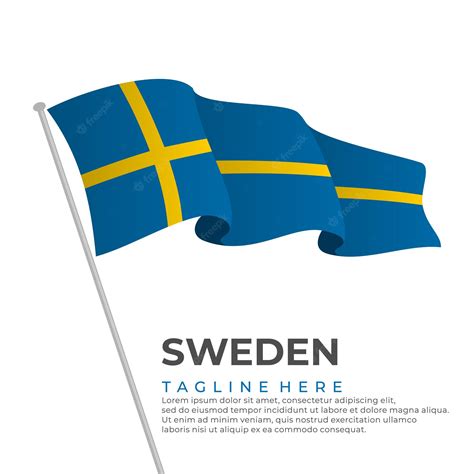 Premium Vector | Template vector sweden flag modern design