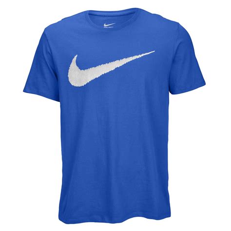 Nike Cotton Hangtag Swoosh Short Sleeve T-shirt in Blue for Men - Lyst