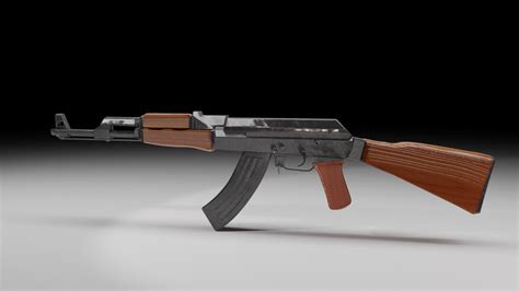 AK-47 3D model FBX