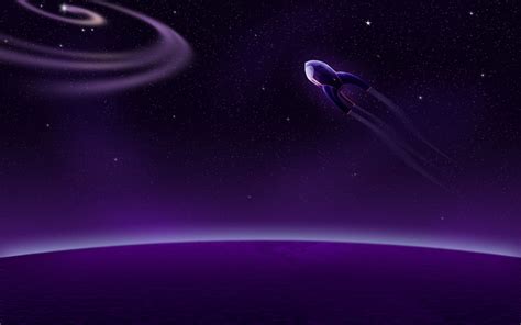 Download Purple Sci Fi Spaceship HD Wallpaper