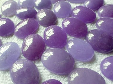 Hot sale semi precious stone dyed purple jade loose cabochon « Bling ...