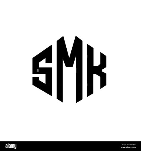 SMK letter logo design with polygon shape. SMK polygon and cube shape ...