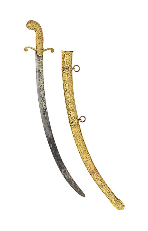 A GILT COPPER MOUNTED SWORD (SHAMSHIR) , PROBABLY KUTCH, NORTH INDIA ...