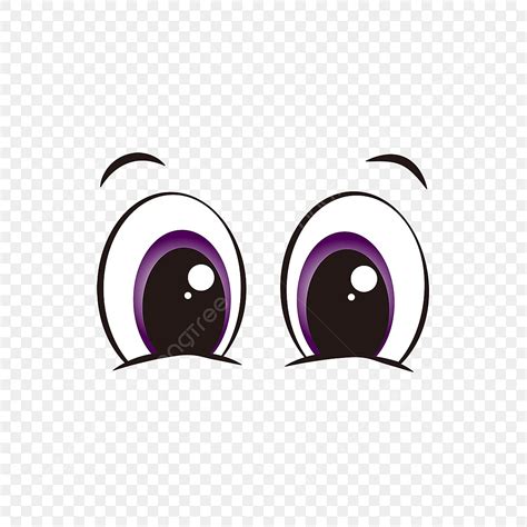 Animal Eye Clipart Transparent Background, Purple Cartoon Anime Vector ...