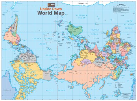 Upside Down World Hema Map, Buy Upside Down Map of the World - Mapworld