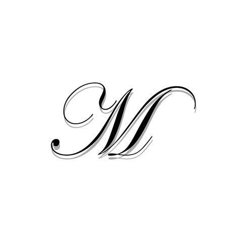 M calligraphy letter icon. M brand name monogram. 20292999 Vector Art ...