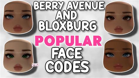 Skin Tone Blank Head 3d Face Codes For Bloxburg Berry Avenue Pt 3 ...