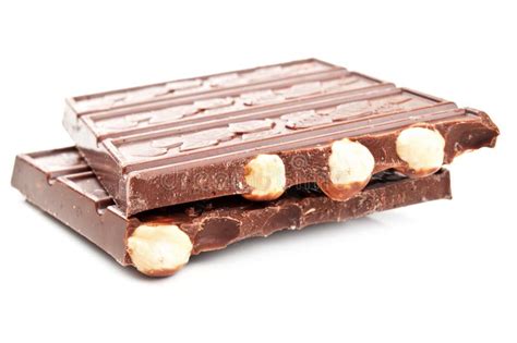 Bar of chocolate with nuts stock image. Image of snack - 19538861