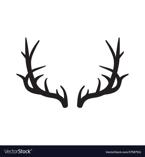 Deer antlers Royalty Free Vector Image - VectorStock