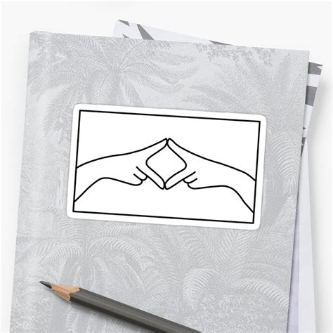 "DECA Hand Symbol Outline" Sticker by ccandace | Redbubble