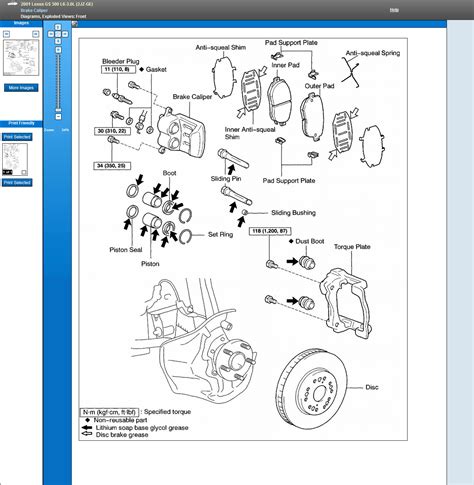 Brake Caliper Torque Specifications Chart