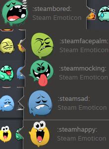 Steam Happy/Sad/Bored/Facepalm/Mocking emote updated : r/Steam