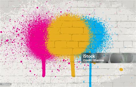 Spray Paint On Wall Texture Background Stock Illustration - Download ...