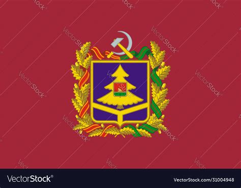 Flag bryansk oblast russia Royalty Free Vector Image