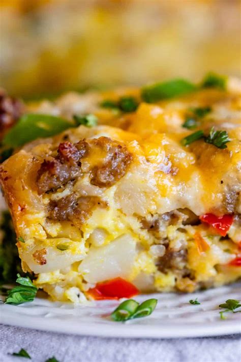 Easy Overnight Breakfast Casserole with Sausage - The Food Charlatan