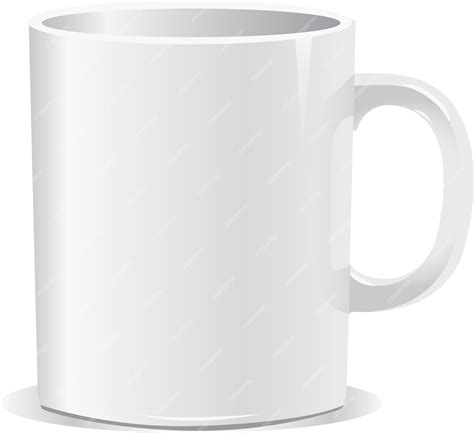 Premium Vector | Mug white realistic blank template vector