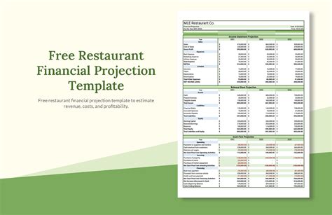 Restaurant Financial Projection Template in PSD, Excel, Google Sheets ...