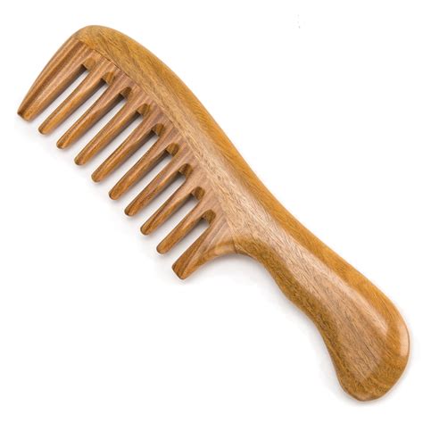 Handmade 100% Natural Green Sandalwood Hair Combs - Anti-Static ...