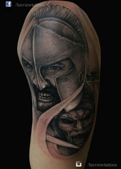 300 Tattoo | Spartan tattoo, Tattoos, Portrait tattoo