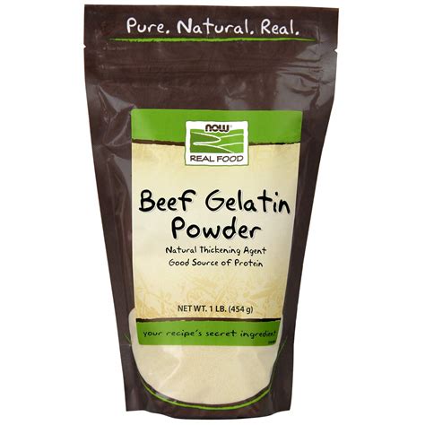 NOW Foods, Beef Gelatin Powder, Natural Thickening Agent, Source of ...