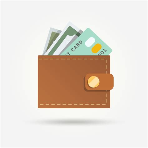 Wallet with money isolated 437506 Vector Art at Vecteezy