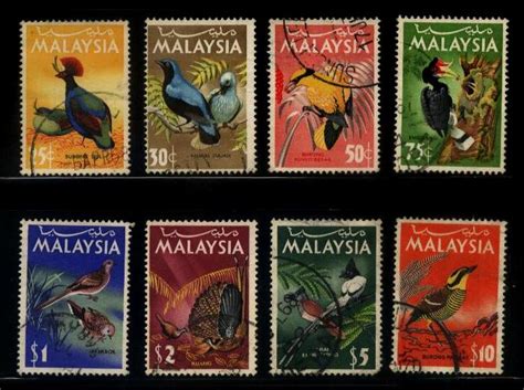 Gulfmann Stamps Collection: MALAYSIA - Birds definitive stamps