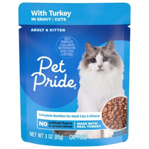 Pet Pride® Cuts with Turkey & Giblets in Gravy Wet Cat Food, 3 oz - Kroger