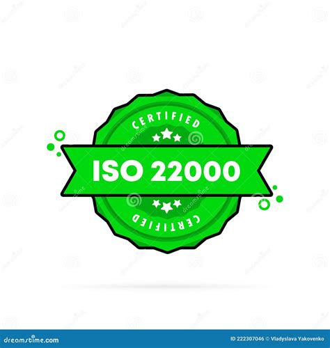 ISO 22000 Stamp. Vector. ISO 22000 Badge Icon. Certified Badge Logo ...