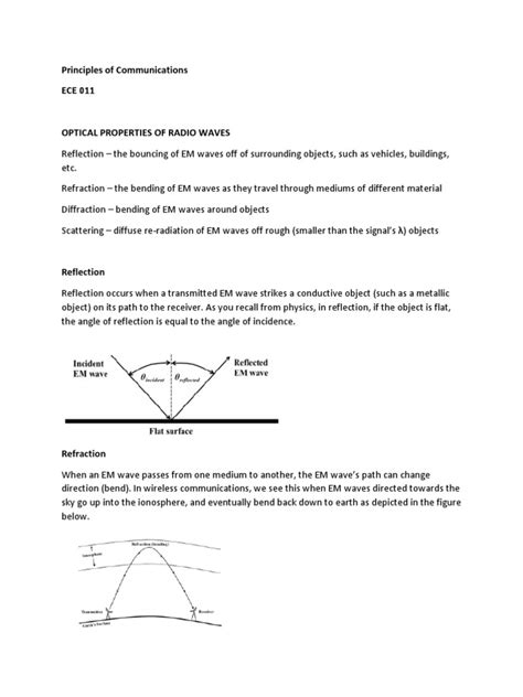 Optical Properties of Radio Waves | PDF | Radio Propagation | Waves