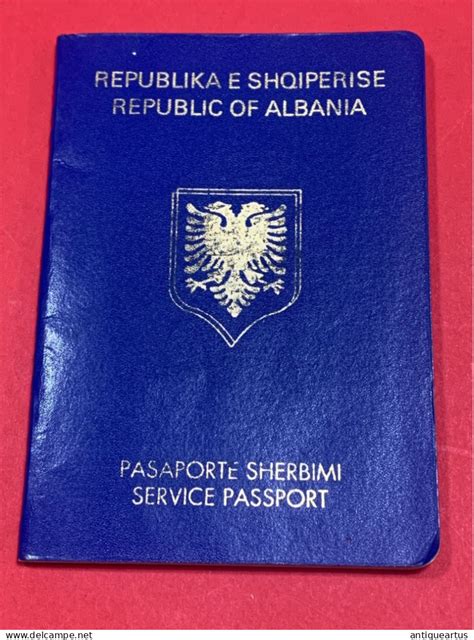 Historical Documents - OLD ALBANIAN EXPIRED SERVICE PASSPORT TRAVEL ...