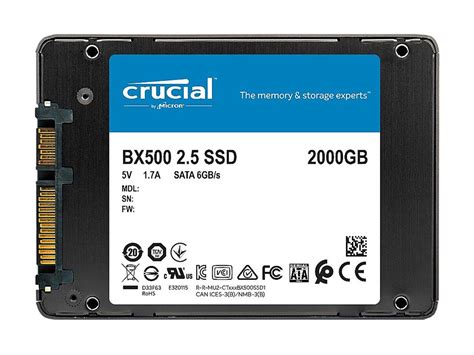 Crucial BX500 2TB 3D NAND SATA 2.5-Inch Internal SSD - Newegg.com