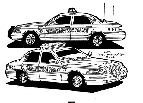 Voiture De Police Coloriage