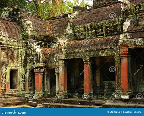 Cambodia. Abandoned Temple TA Prohm Editorial Photo - Image of ...