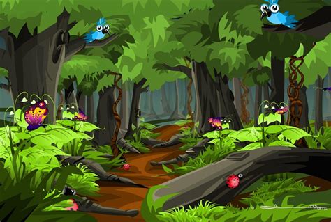 35+ Best Dark Forest Background Cartoon Free Download | Lumegram