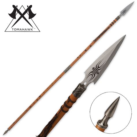 African Wooden Warrior Spear | BUDK.com - Knives & Swords At The Lowest ...