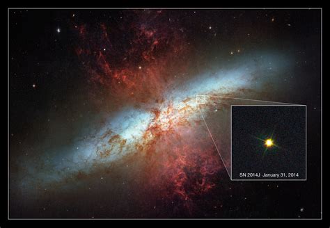 Hubble Space Telescope Views New Supernova in Messier 82