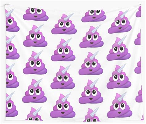 "Purple Unicorn Poop Emoji" Wall Tapestries by Winkham | Redbubble