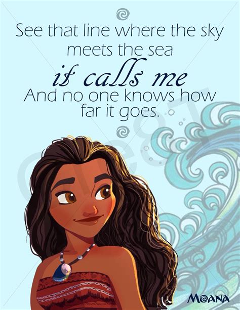 Disney Moana Movie Quote Print | Etsy