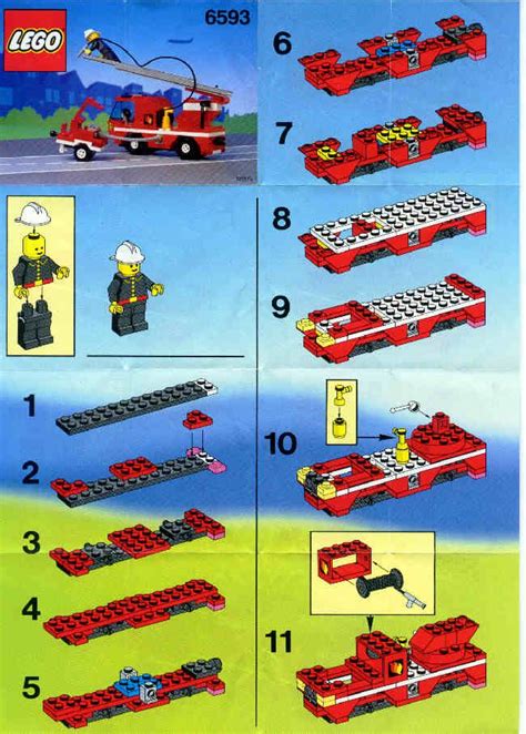 Rescue - Fire Engine [Lego 6593] | Lego fire, Lego design, Lego activities