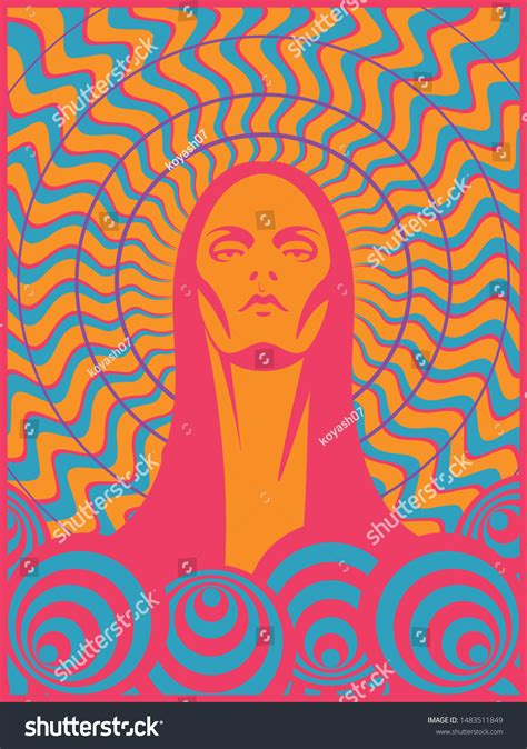 Psychedelic Art Musical Poster Cover 1960s Stock Vector (Royalty Free ...