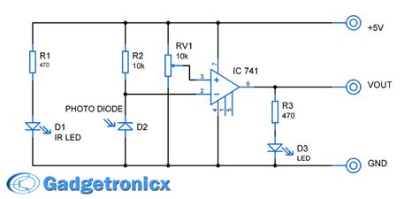 Infrared sensor module Circuit - Gadgetronicx