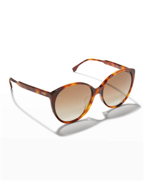 Fendi Round Acetate Sunglasses | Neiman Marcus