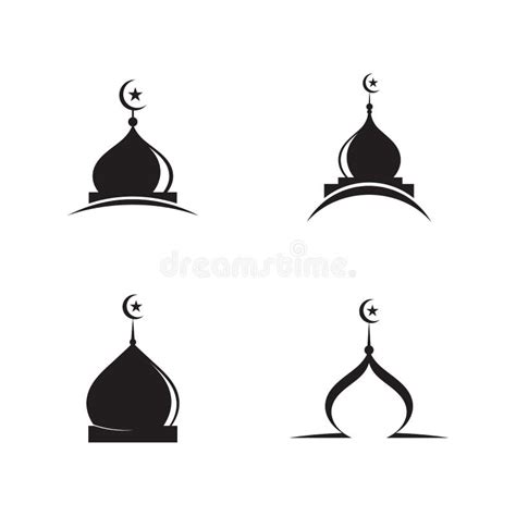 Islamic Mosque Logo Vector Icon Stock Vector - Illustration of minaret ...