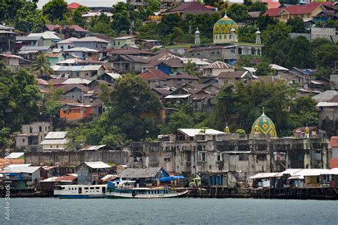 Ambon City, Ambon Island, Indonesia. Ambon is the main city and seaport ...