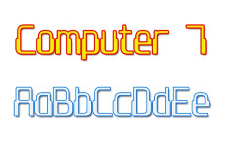 Computer 7 Font | Style-7 | FontSpace