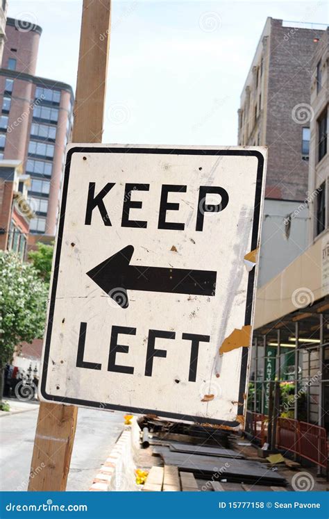 Road Sign Keep Left stock photo. Image of roadwork, detour - 15777158