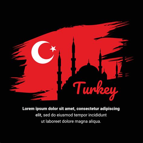 turkey flag abstract vector flat illustration 25900880 Vector Art at ...