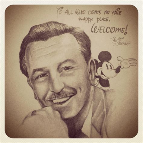 Walt Disney by AlohaJennArt www.alohajennart.com Portrait drawings ...