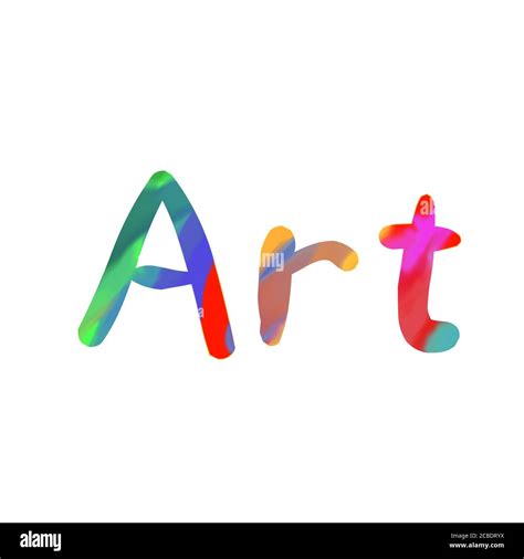 Illustration of text "Art". Rendering of the text "Art". Clip art of ...